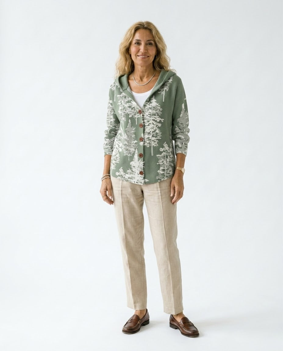 Blanca - Chaqueta de Punto con Capucha