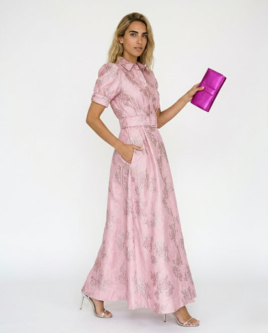 Amelia - Vestido con mangas cortas abullonadas