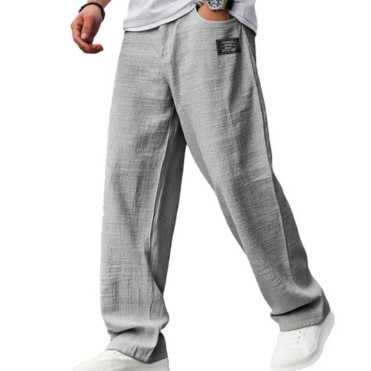 Mario - Pantalones ligeros de corte recto