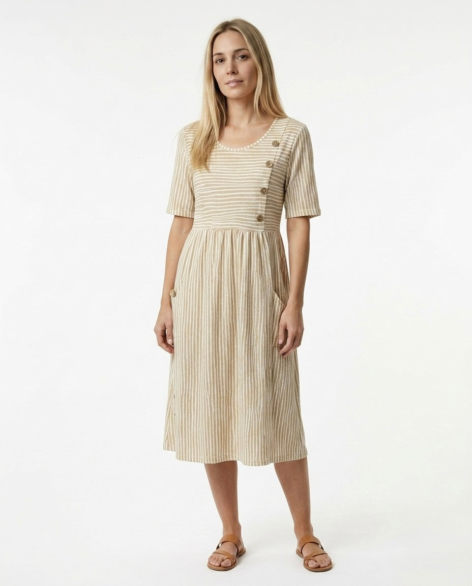 Julia - Vestido Midi a Rayas