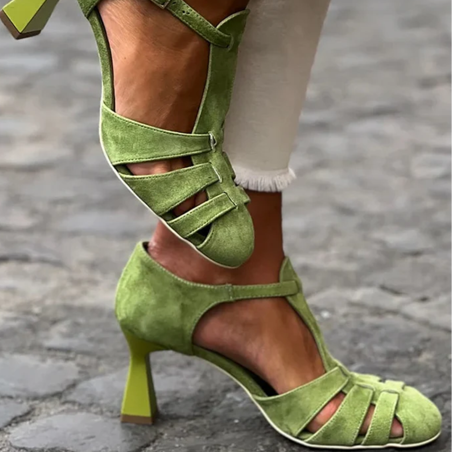 Jenny - Sandalias vintage de arte refinado