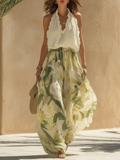 Laura - Conjunto elegante y ligero con estampado floral