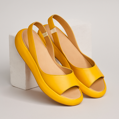 Isabel - Sandalias cómodas con tacón de cuña y suela antideslizante
