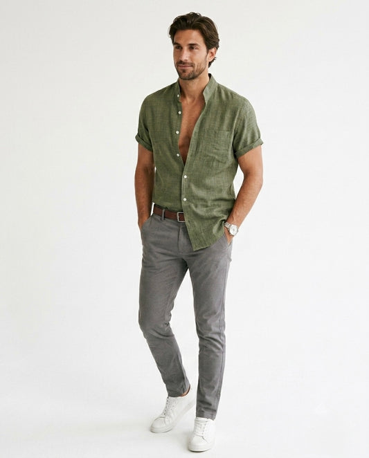 Elias - Camisa de lino ligera para hombre