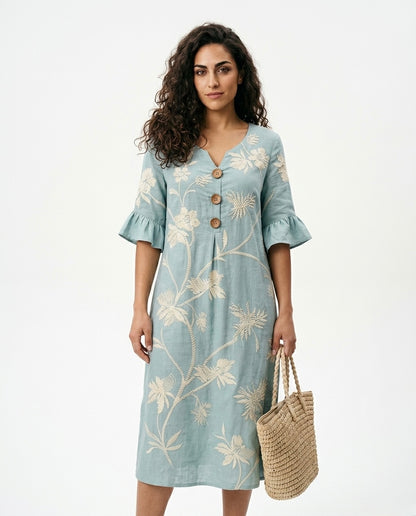 Marisa -  Vestido informal de mujer con estampado floral.