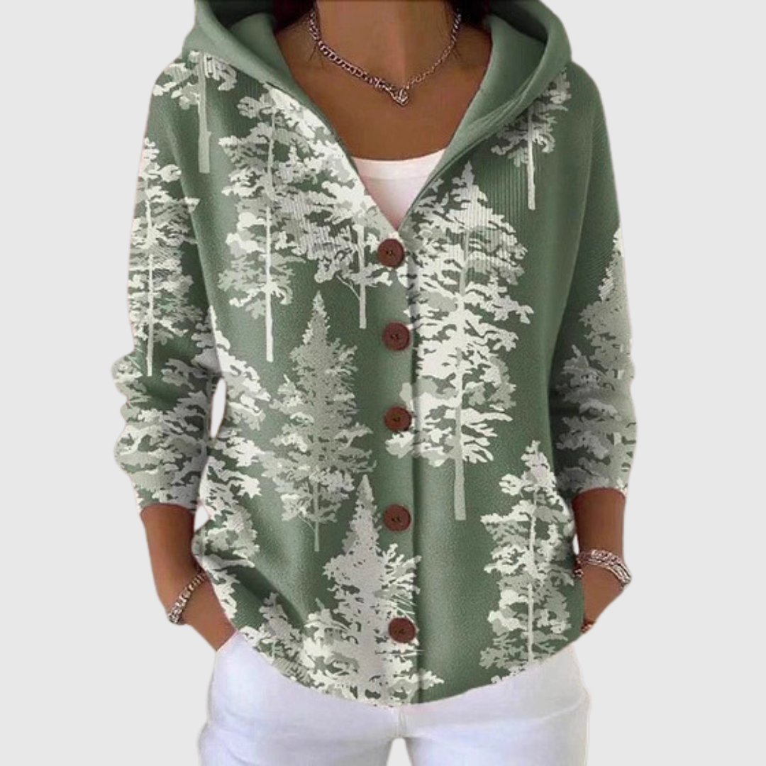 Blanca - Chaqueta de Punto con Capucha