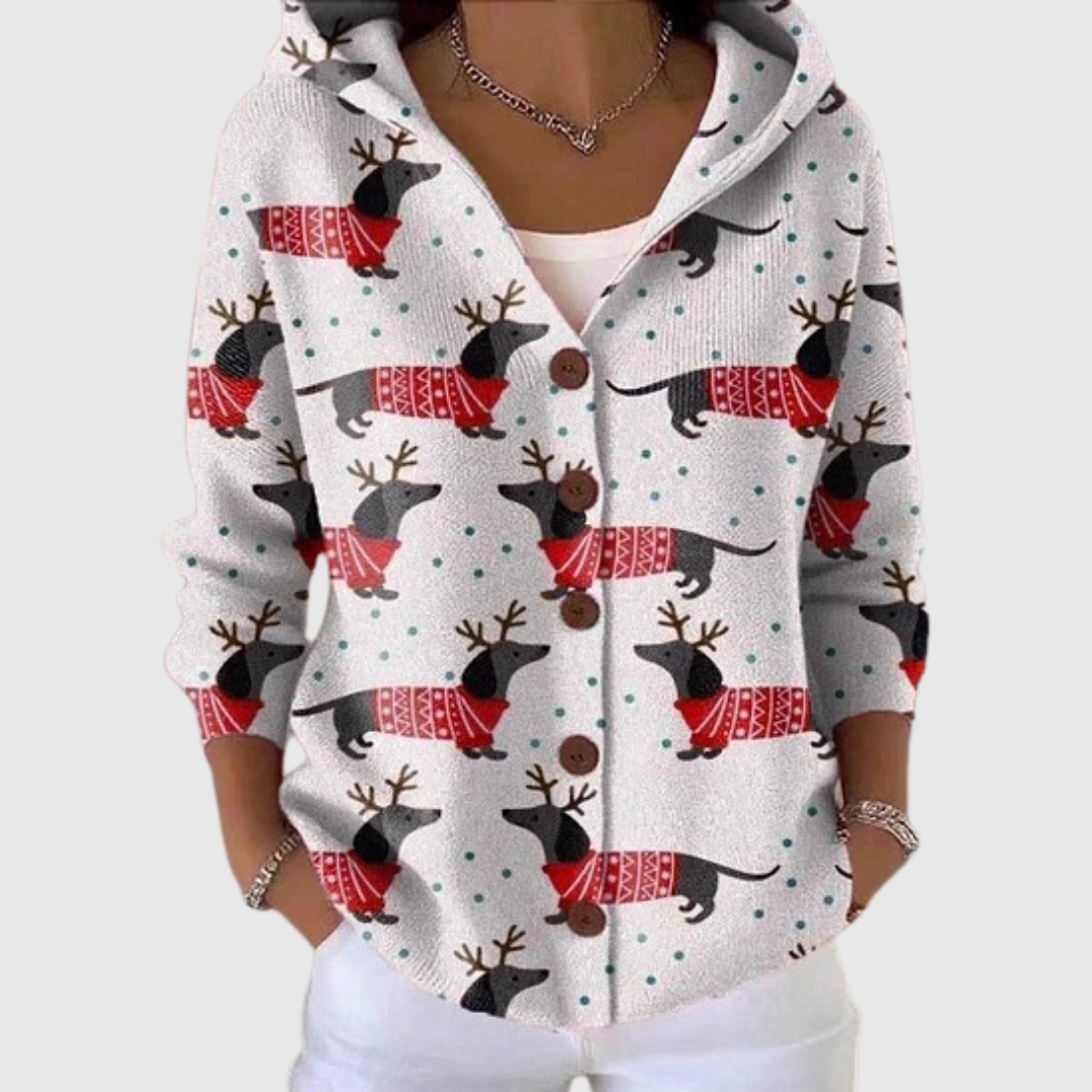 Amparo - Chaqueta de Punto con Capucha