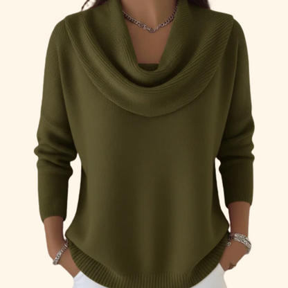 Julia Jersey Cuello Drapeado - Verde