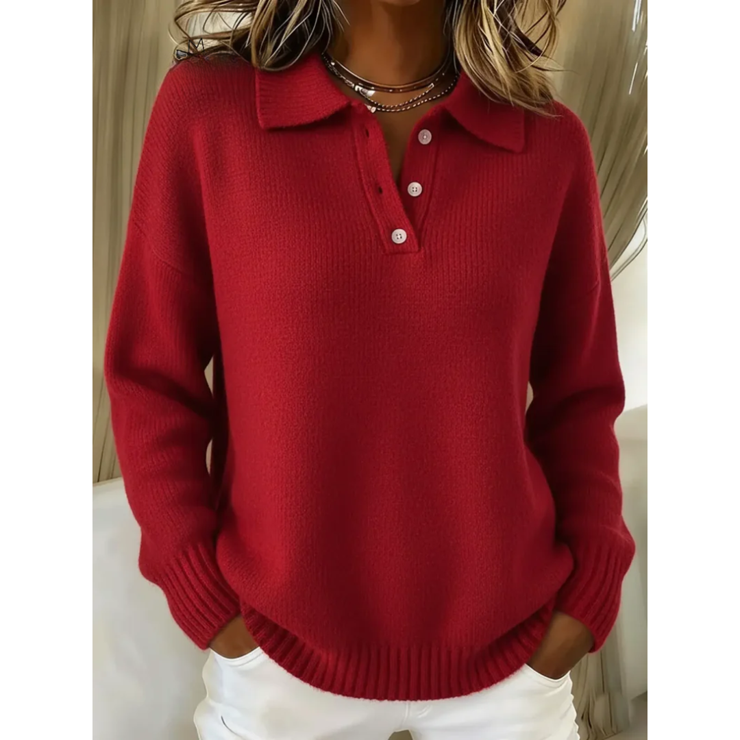 Marina Jersey Polo Suave - Rojo