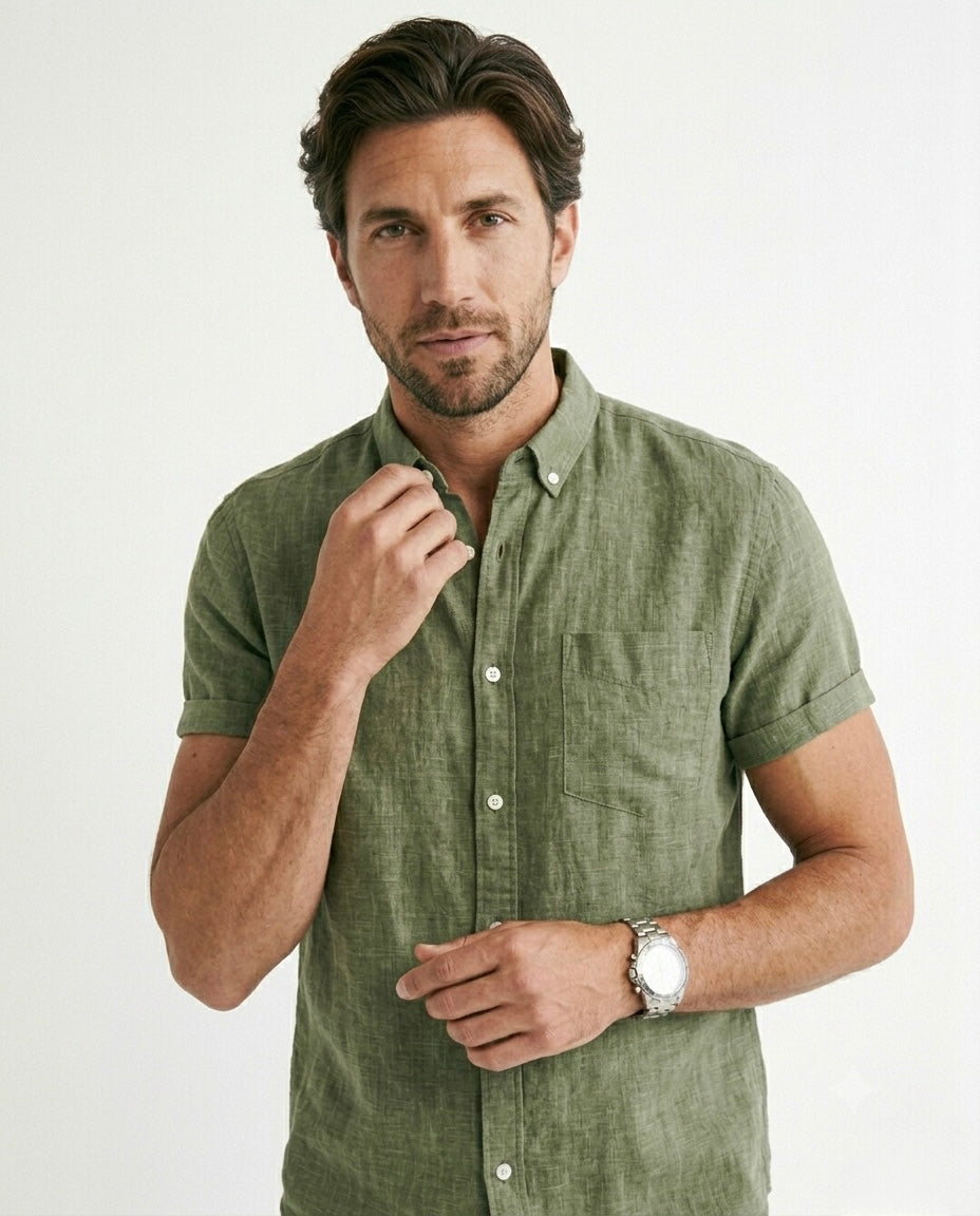 Elias - Camisa de lino ligera para hombre