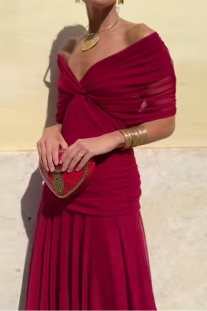 Valeria - Elegante vestido largo con cuello en V