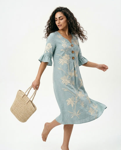Marisa -  Vestido informal de mujer con estampado floral.