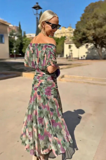 Valeria - Elegante vestido largo con cuello en V