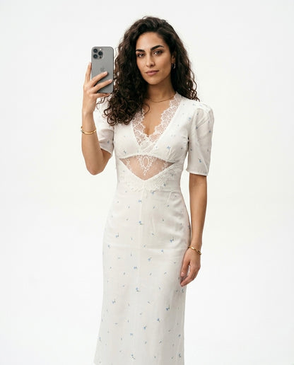 Patricia - Vestido de fiesta de encaje calado