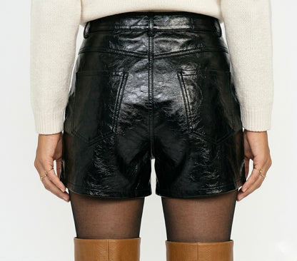 Maika - Bermudas de cuero para mujer