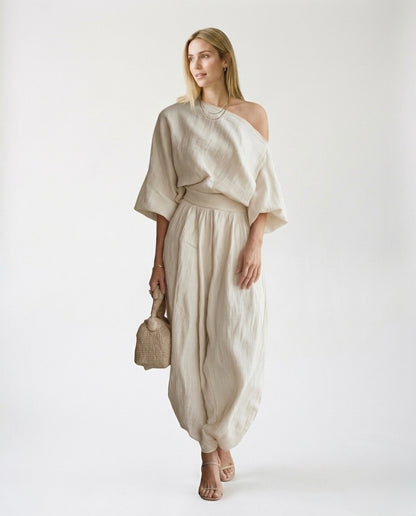 Lisa - Conjunto de Lino Off-white