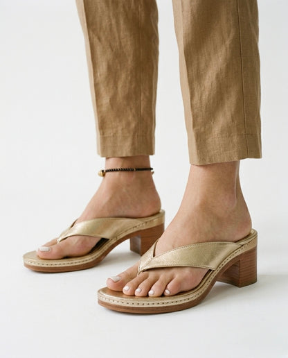 Elena -  Sandalias cómodas con tacón elegante