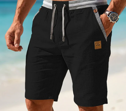 Mario - Pantalones cortos de verano de lino ligeros para hombre