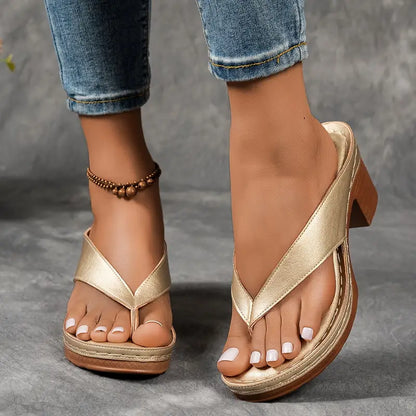 Elena -  Sandalias cómodas con tacón elegante