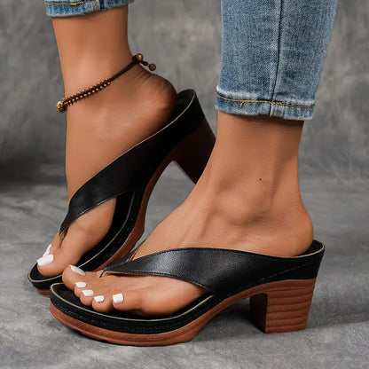 Elena -  Sandalias cómodas con tacón elegante