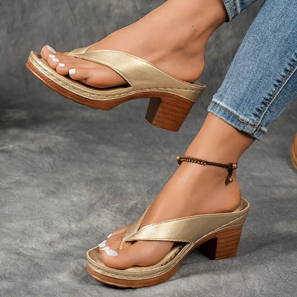 Elena -  Sandalias cómodas con tacón elegante