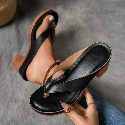 Elena -  Sandalias cómodas con tacón elegante