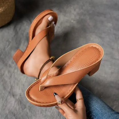 Elena -  Sandalias cómodas con tacón elegante