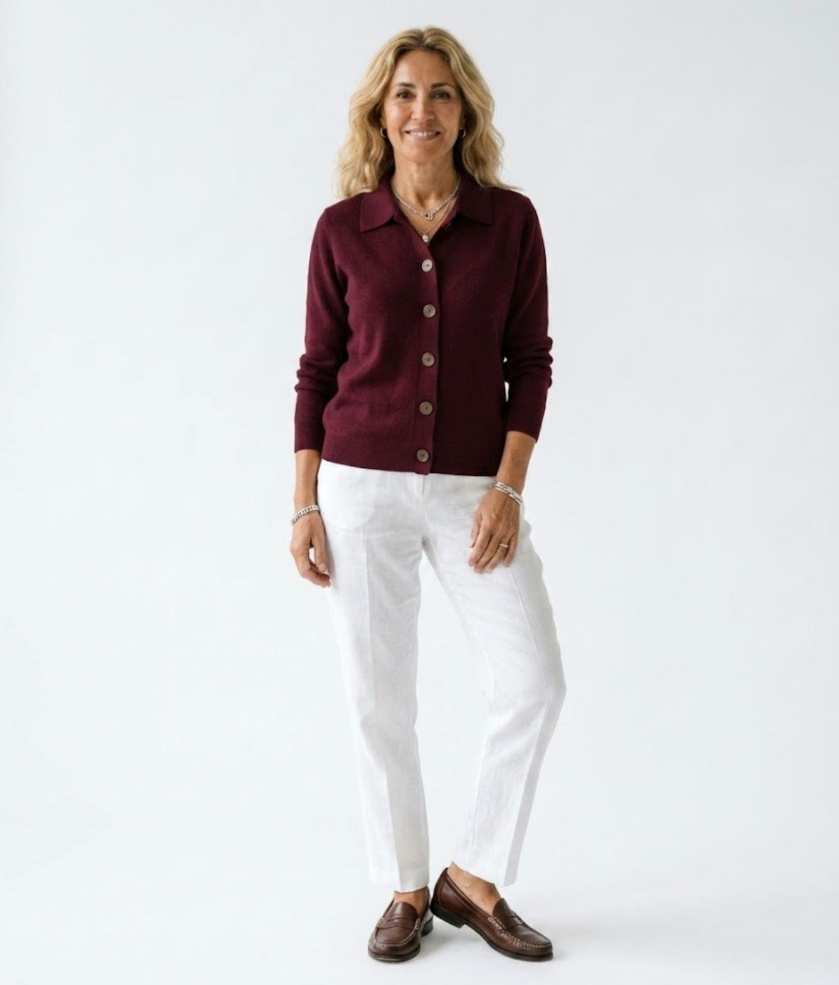 Josefina | Chaqueta de Punto con Cuello y Botones
