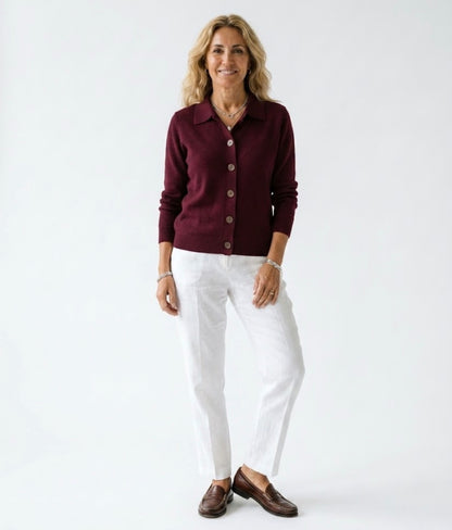 Josefina | Chaqueta de Punto con Cuello y Botones