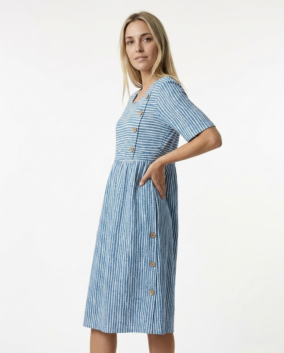Julia - Vestido Midi a Rayas