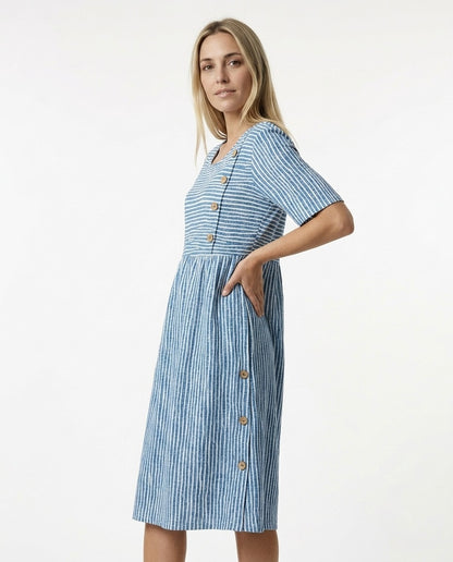 Julia - Vestido Midi a Rayas