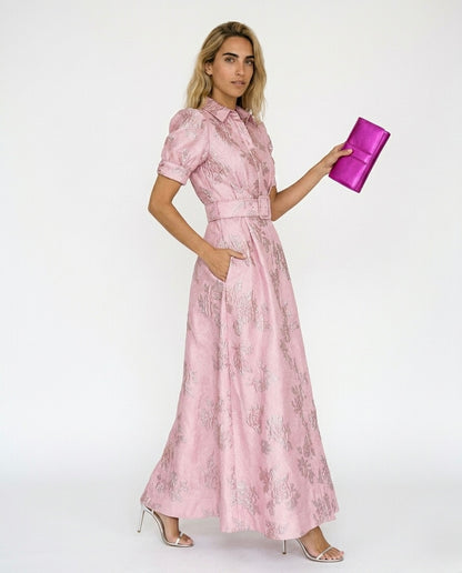 Amelia - Vestido con mangas cortas abullonadas