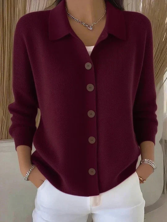 Josefina chaqueta de punto Burdeos