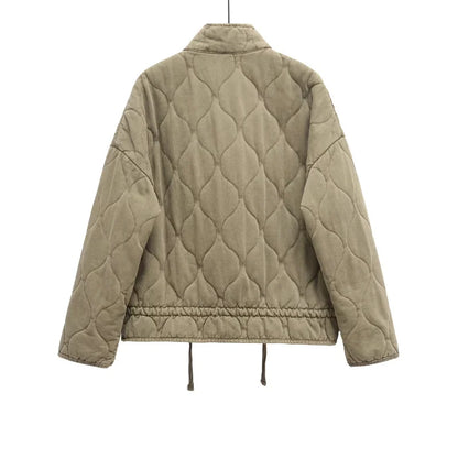 Jessica - Chaqueta vintage de algodón acolchada