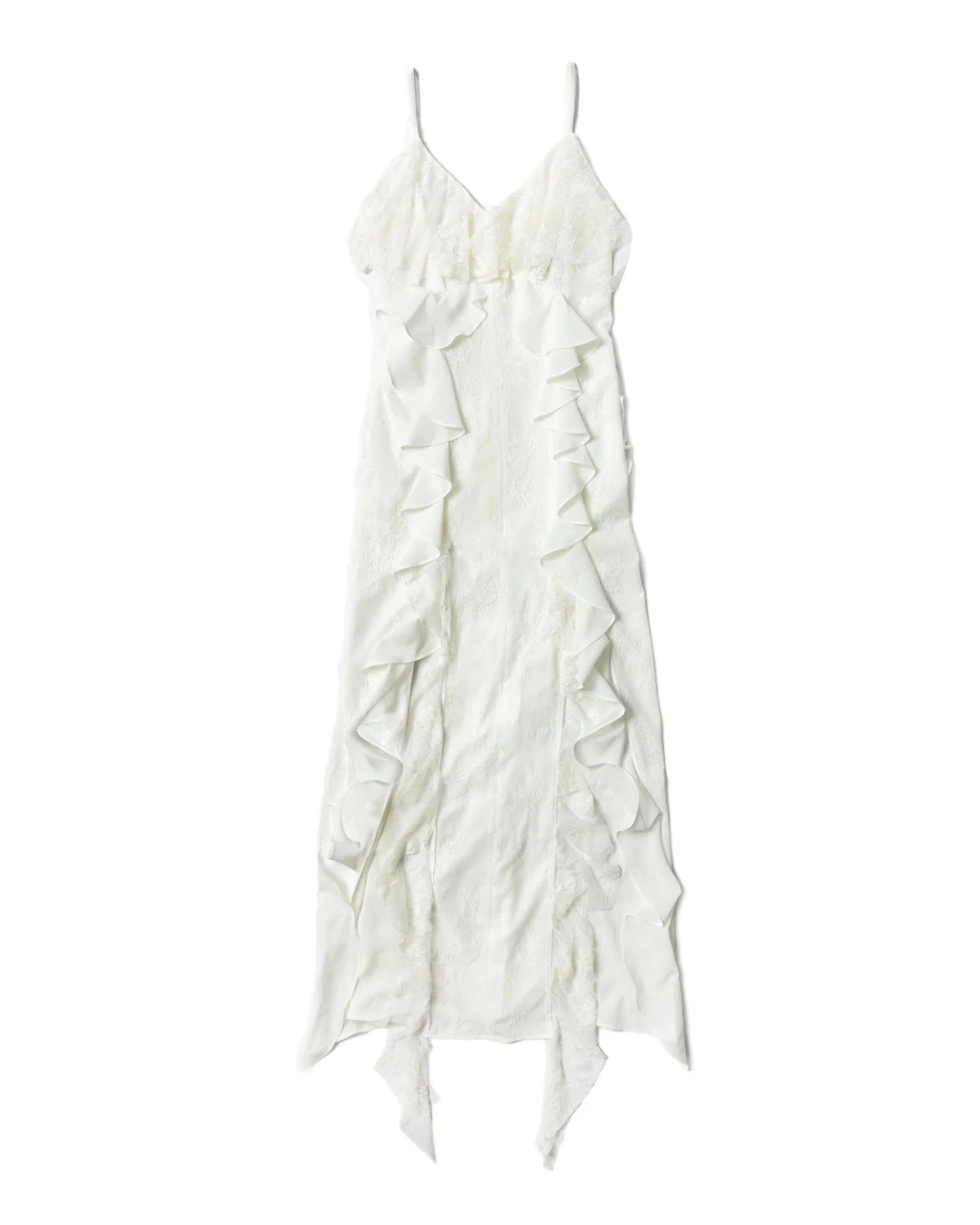 Gemma - Vestido largo con tirantes y volantes para mujer