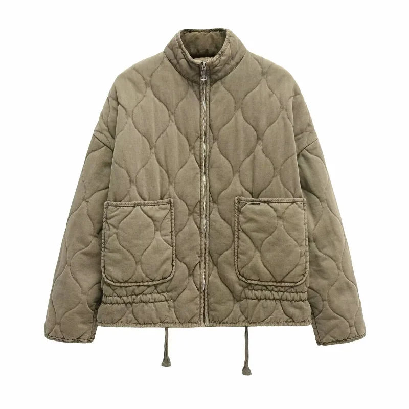 Jessica - Chaqueta vintage de algodón acolchada