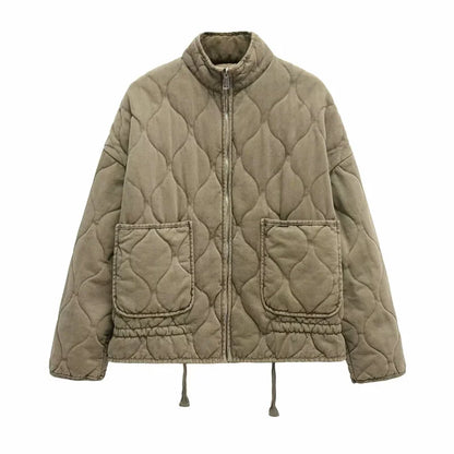 Jessica - Chaqueta vintage de algodón acolchada