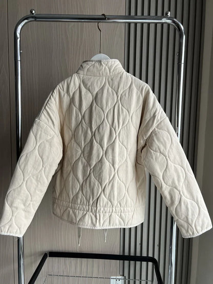Jessica - Chaqueta vintage de algodón acolchada