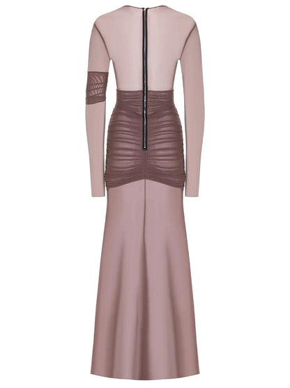 Gabriela - Elegante vestido de fiesta de malla transparente
