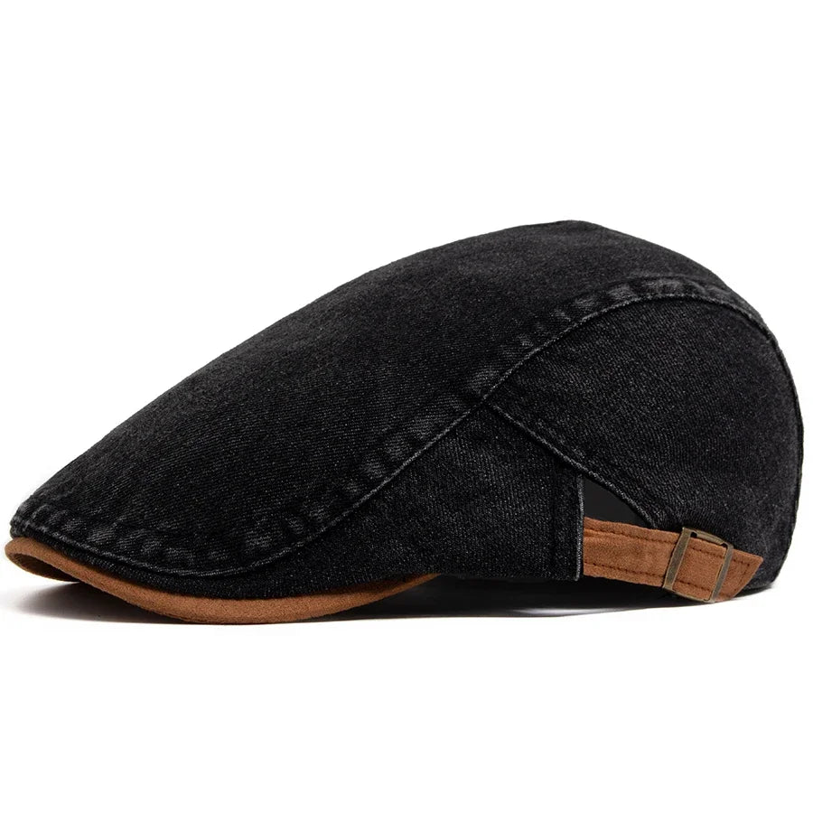 Theo - Gorra plana de denim premium