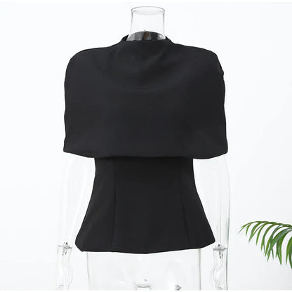 Melisa - Top capa de cuello alto para mujer