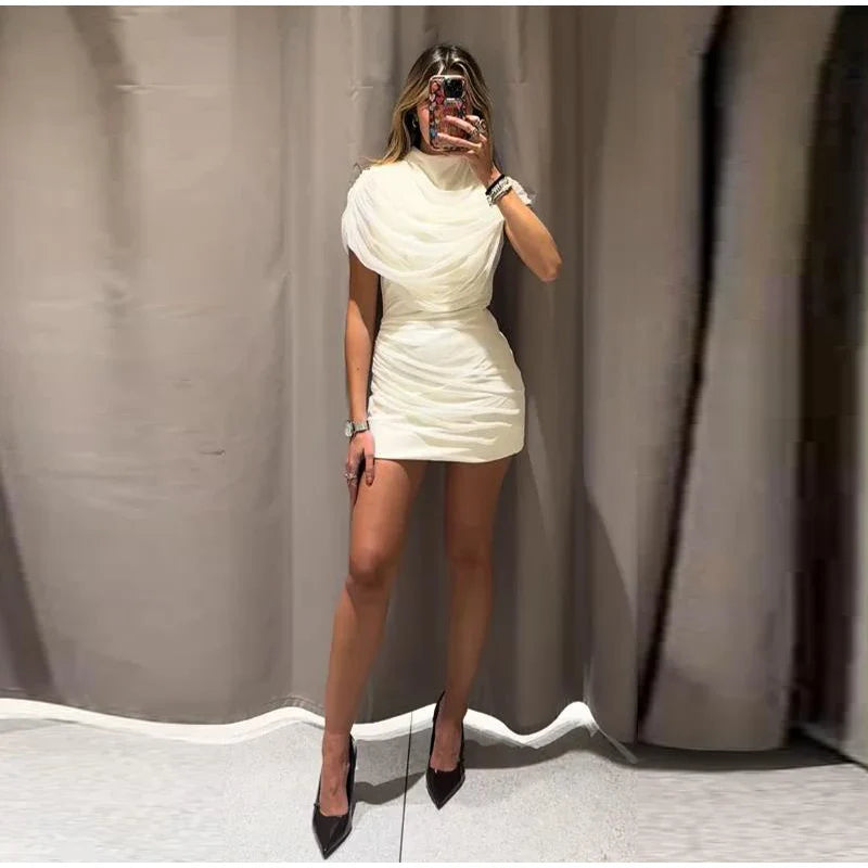 Miriam - Vestido ajustado de patchwork para mujer