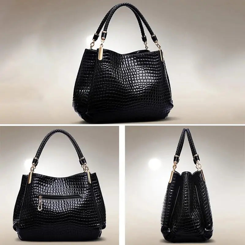 Vanesa - Bolso con estampado de cocodrilo