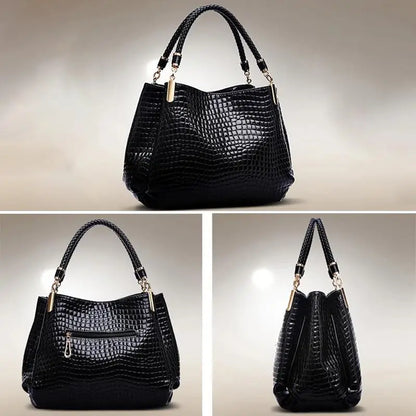 Vanesa - Bolso con estampado de cocodrilo
