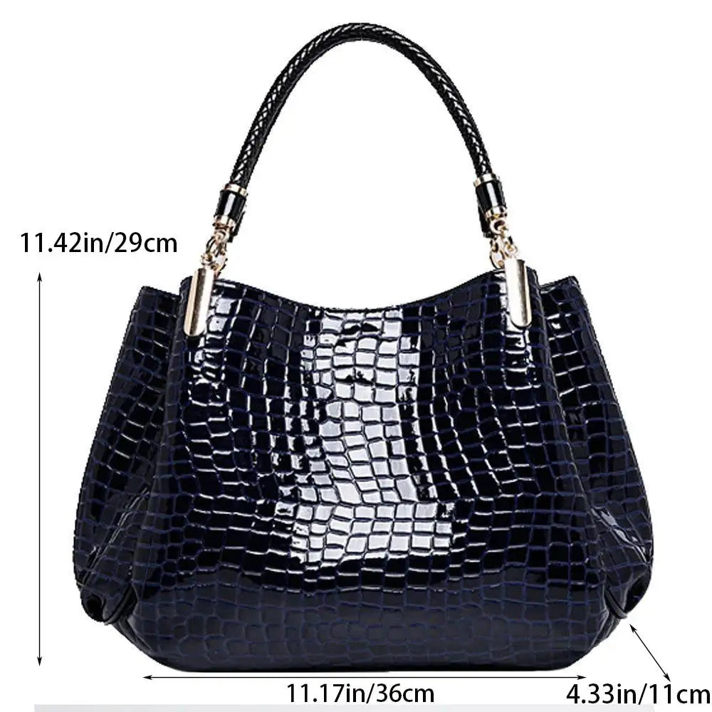 Vanesa - Bolso con estampado de cocodrilo