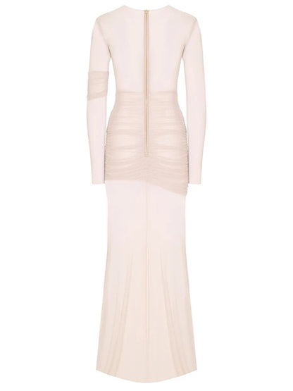 Gabriela - Elegante vestido de fiesta de malla transparente
