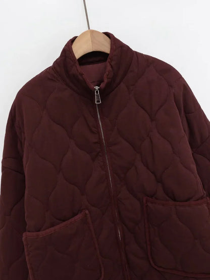 Jessica - Chaqueta vintage de algodón acolchada