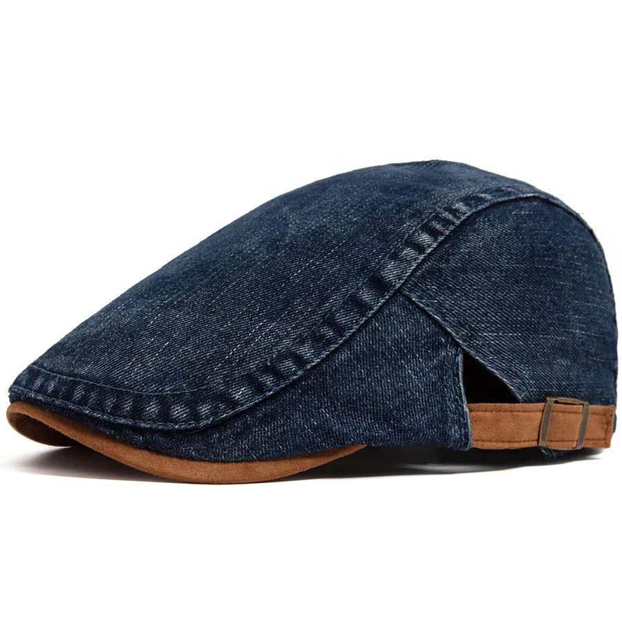 Theo - Gorra plana de denim premium