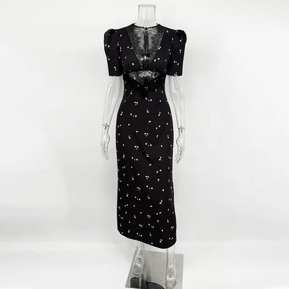 Patricia - Vestido de fiesta de encaje calado