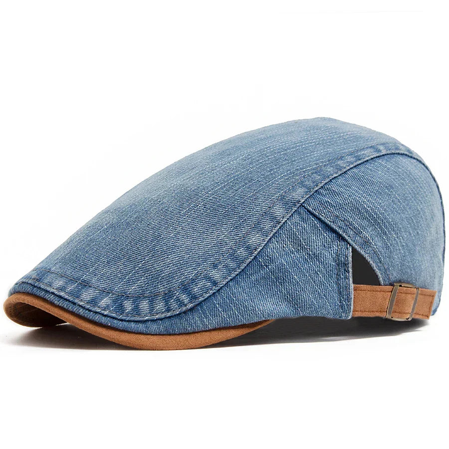 Theo - Gorra plana de denim premium